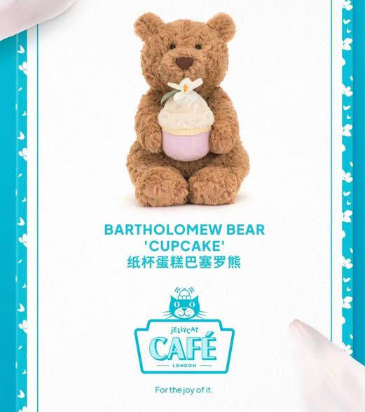 Pre-Order Jellycat Amusable Shanghai Exclusive Cafe Bartholomew Bear 'Cupcake'