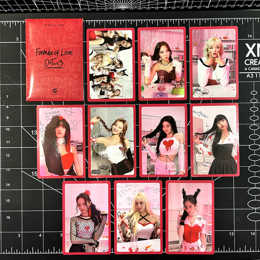 TWICE The 3rd Full Album Formula of Love: O+T= 3 Red Photocard Set