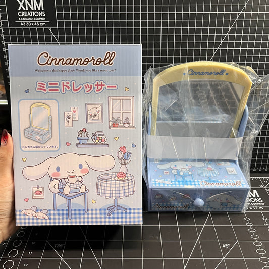 Sanrio Cinnamoroll Mini Dressing Table/Vanity with Mirror and Storage