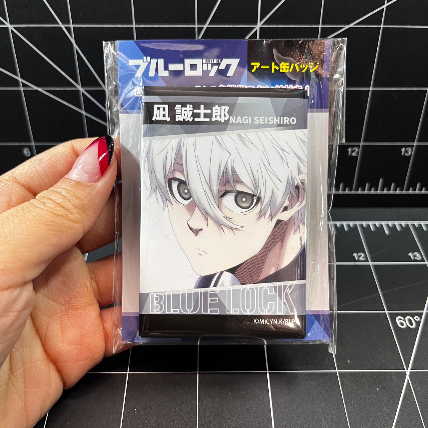 Blue Lock Nagi Seishiro Badge and Display Photo