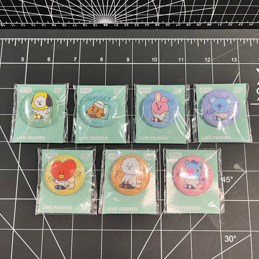 BTS BT21 Line Friends Official Merchandise - Original Button Badge