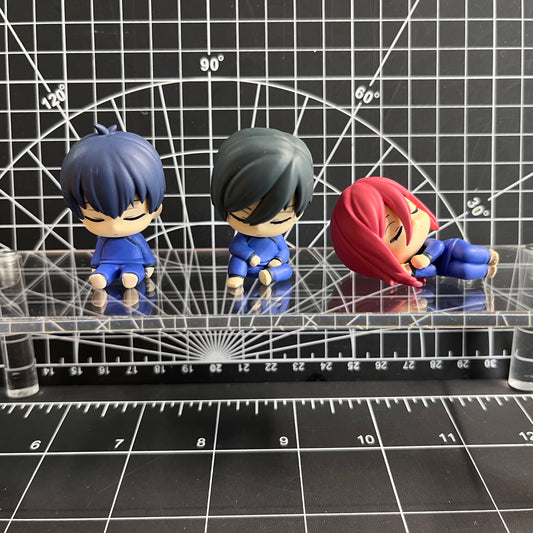 BLUE LOCK Gacha Sleeping in Pajamas Mini Figure - Isagi, Rin & Chigiri