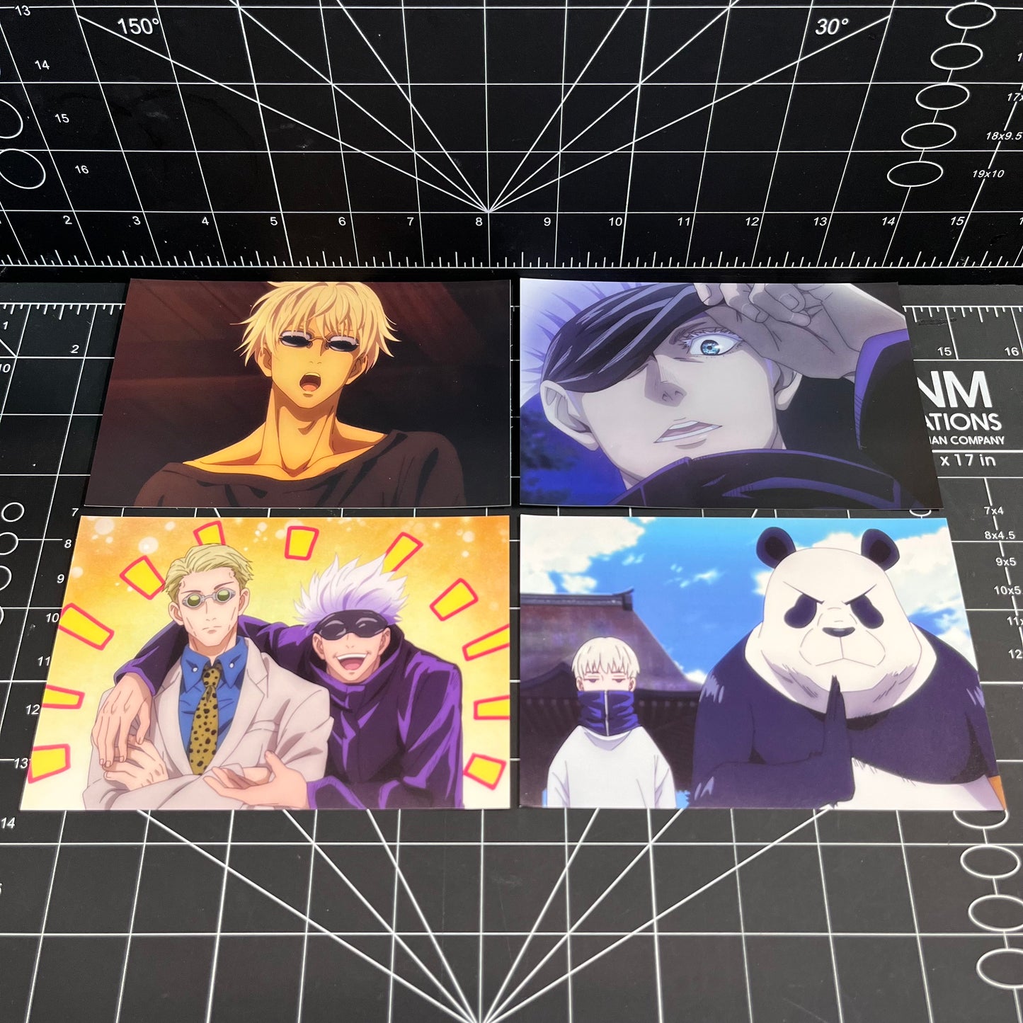 Jujutsu Kaisen Gojo Satoru, Inumaki Toge & Panda Anime Scene Postcards