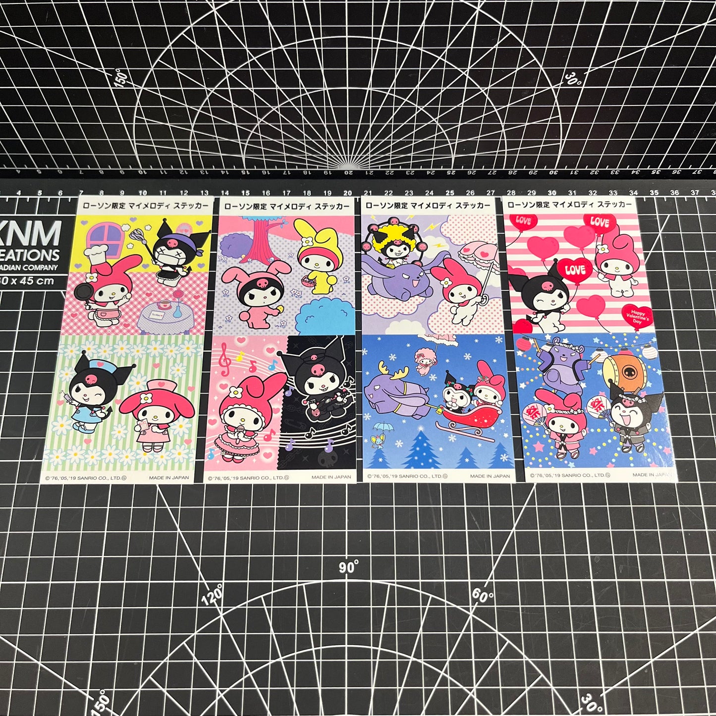 Sanrio San-X Official Merchandise Square Stickers - My Melody & Kuromi