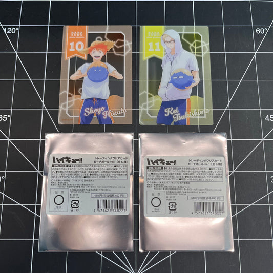 Haikyu!! Japan Official Clear Trading Card Beach Ball Ver. Hinata & Tsukishima