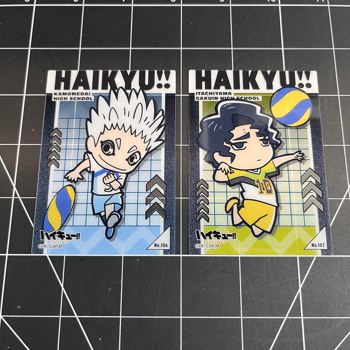 Haikyu!! Japan Clear Trading Cards Kamomedai Hoshiumi & Itachiyama Sakusa