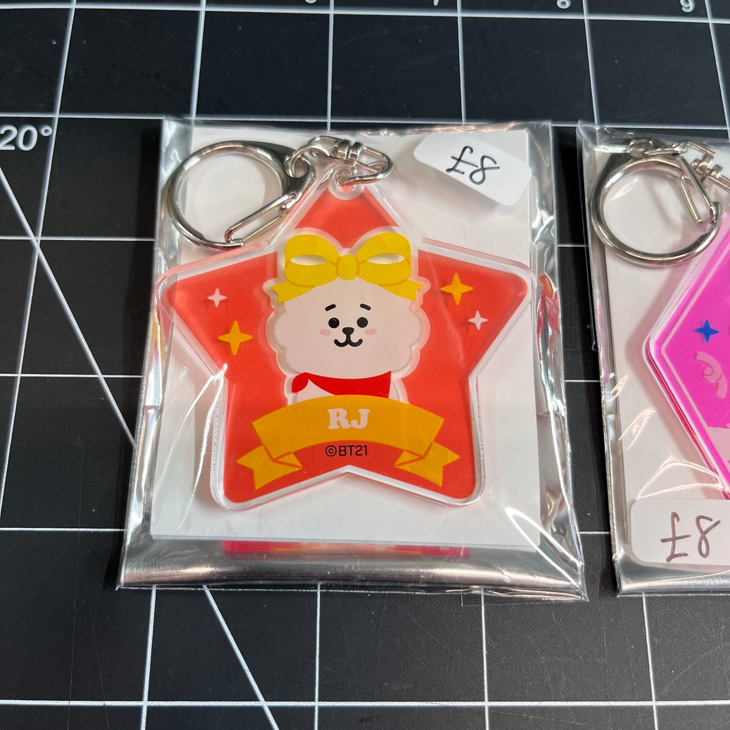 BTS BT21 Acrylic Keychain (Celebration Theme) - Jin & RJ