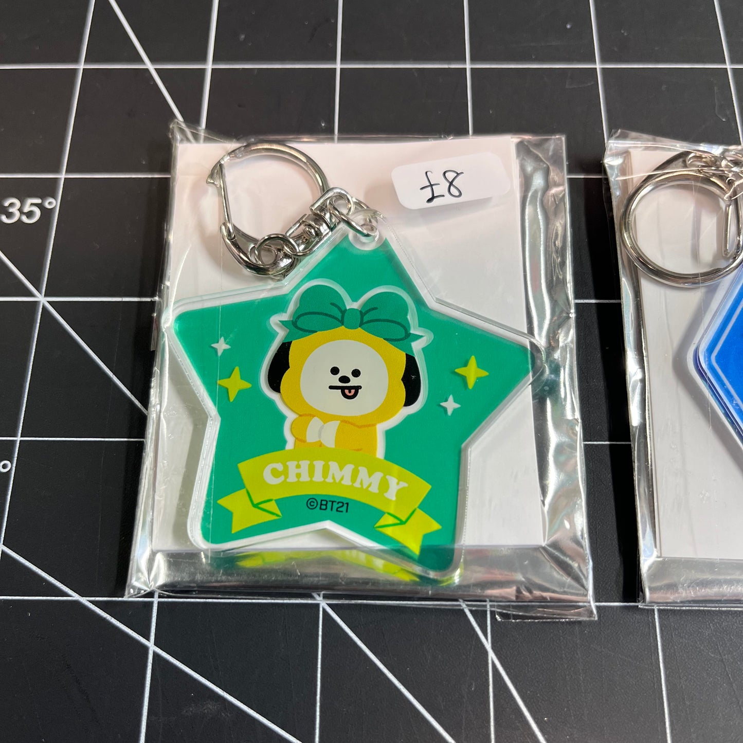 BTS BT21 Acrylic Keychain (Celebration Theme) - Jimin & Chimmy