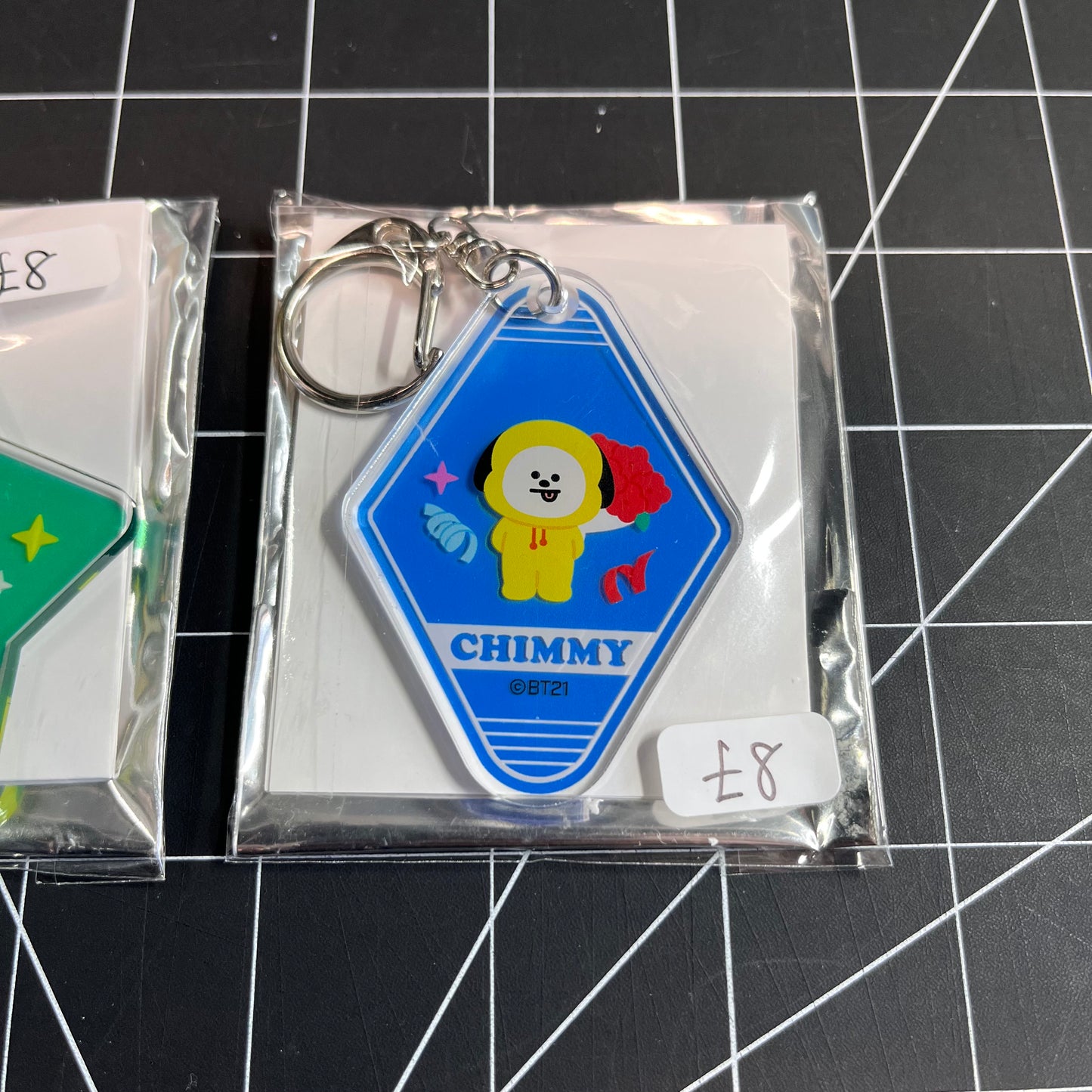 BTS BT21 Acrylic Keychain (Celebration Theme) - Jimin & Chimmy