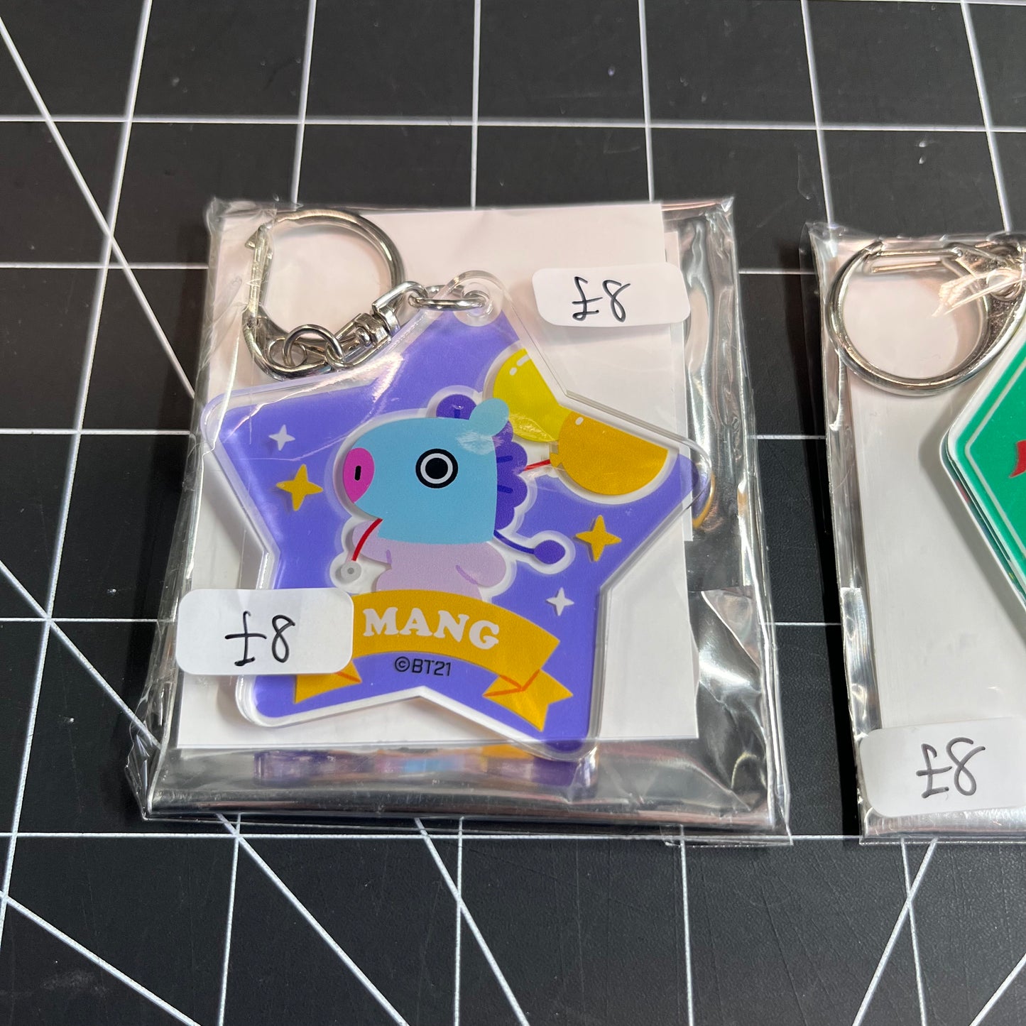 BTS BT21 Acrylic Keychain (Celebration Theme) - J-Hope & Mang