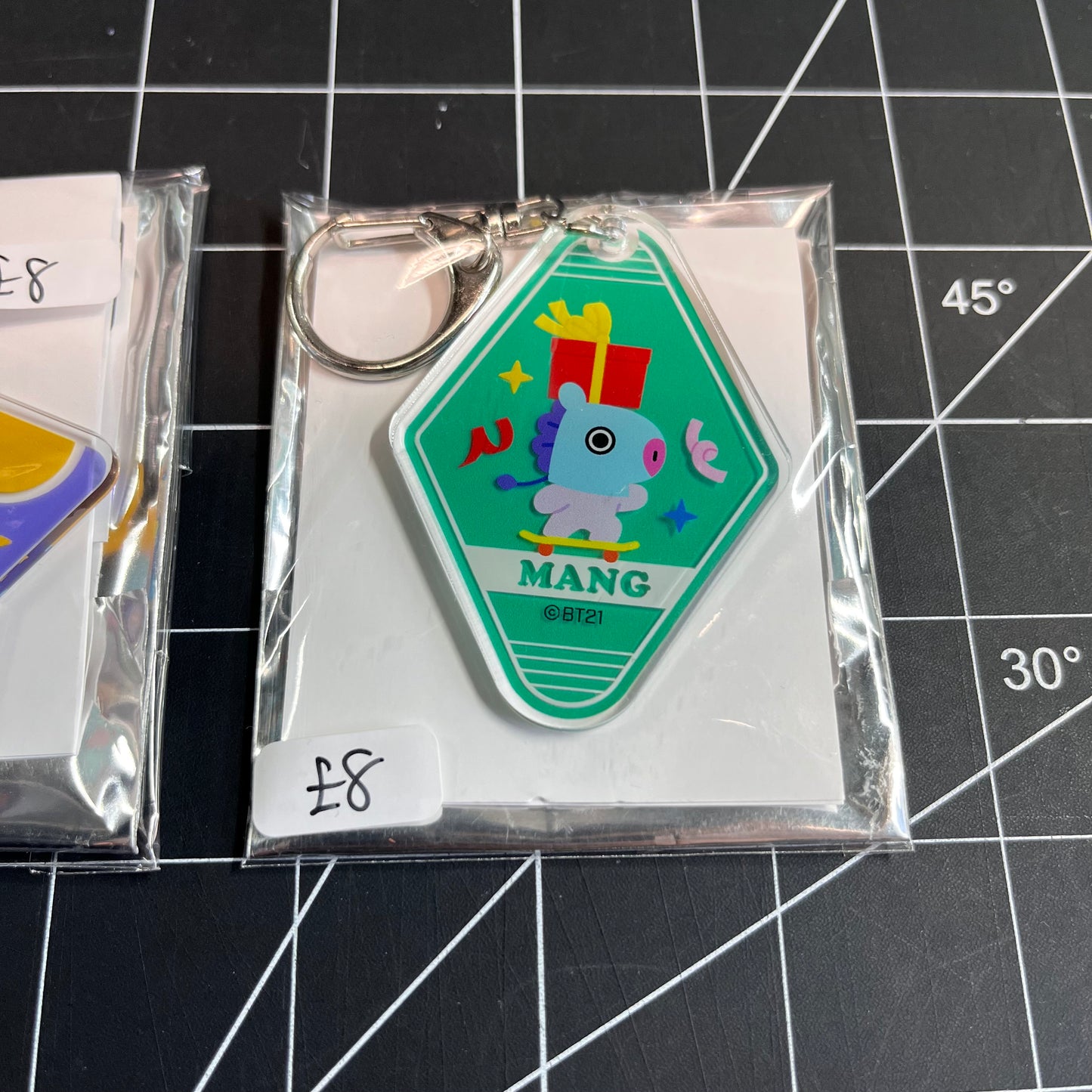 BTS BT21 Acrylic Keychain (Celebration Theme) - J-Hope & Mang