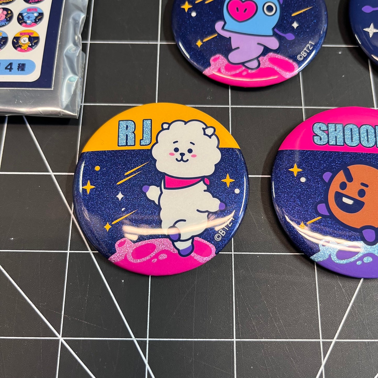 BTS BT21 Pin Badges (Space Theme) Merchandise from Japan