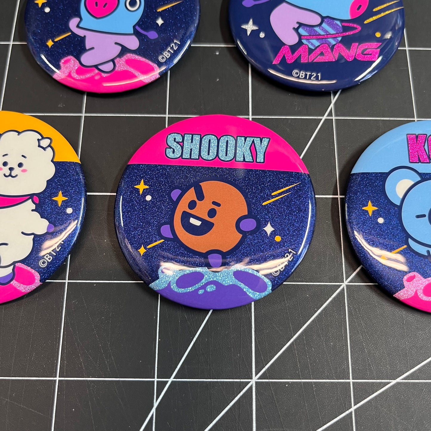 BTS BT21 Pin Badges (Space Theme) Merchandise from Japan