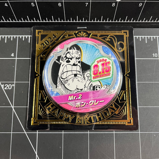 ONE PIECE Bentham (Mr. 2/Bon Clay) 2024 Birthday Can Badge