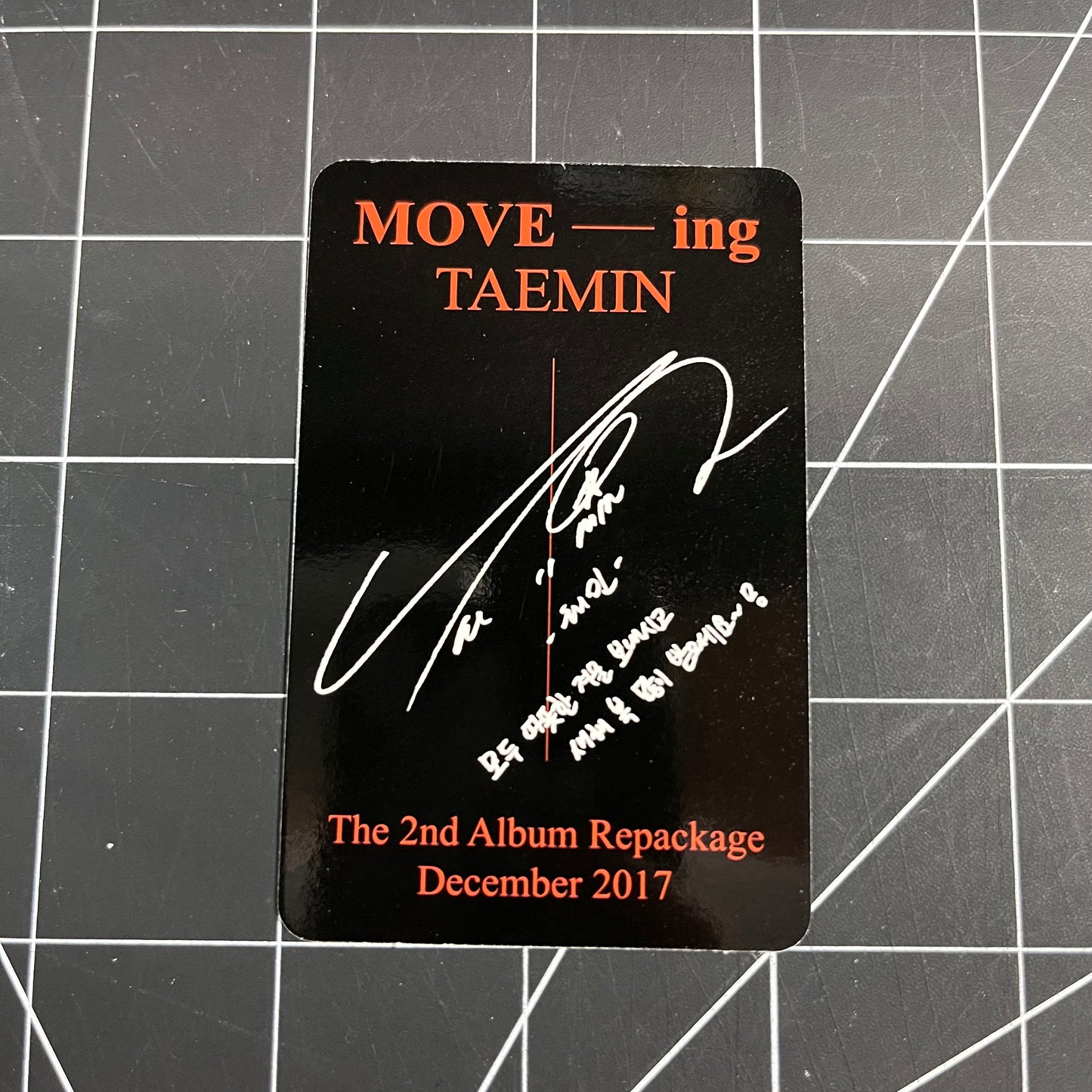 Taemin The 2nd Album Repackage MOVE-ing - Taemin Photocard