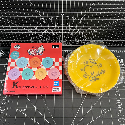 BTS BT21 Diner Official Merchandise Deep Plastic Plate/Dish - Tata (V)