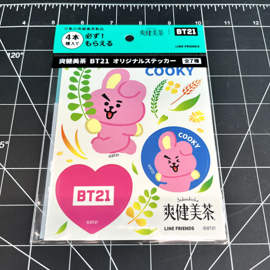 BTS BT21 LINE Friends Sokenbicha Official Stickers - Jungkook COOKY